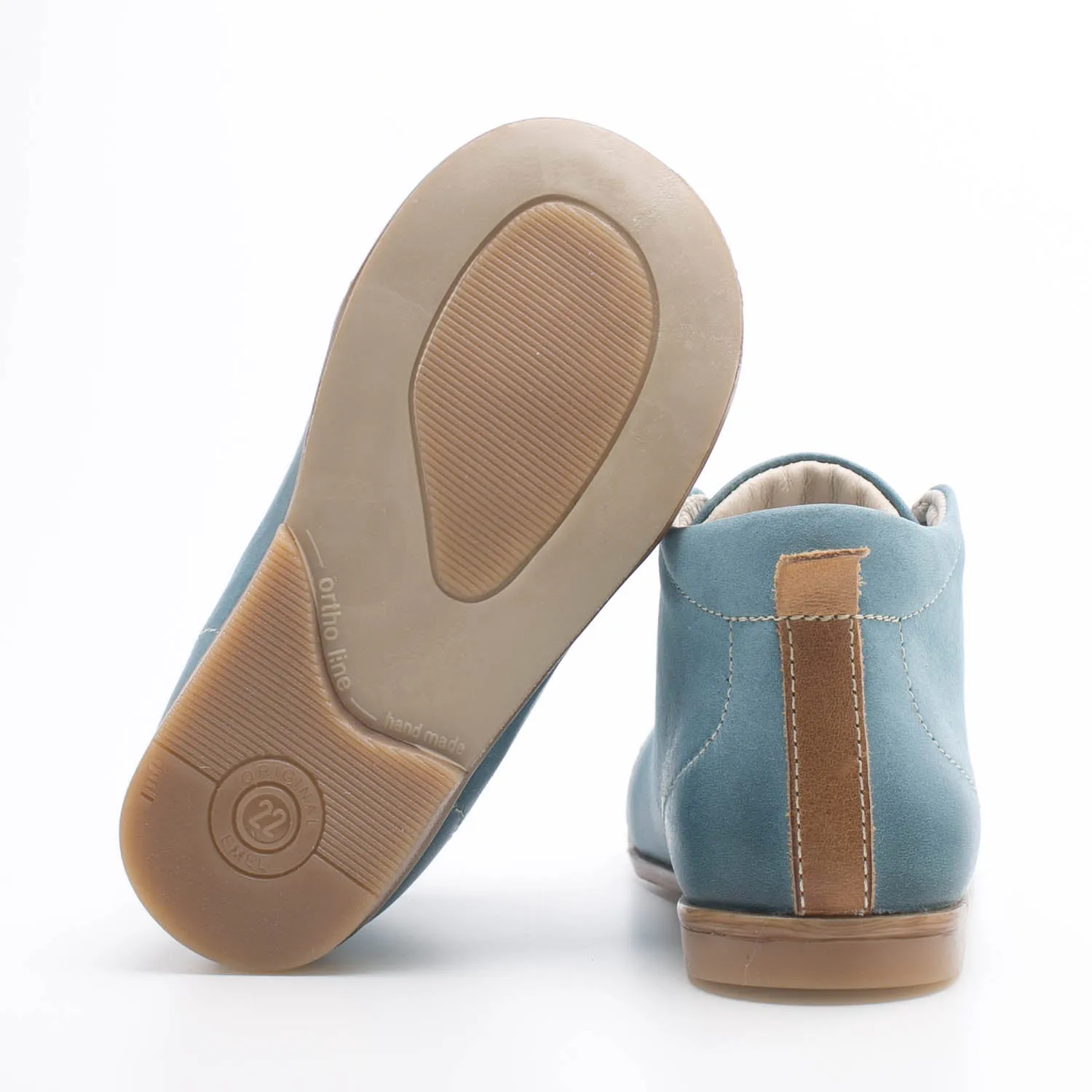 (1075-23) Emel blue First Shoes