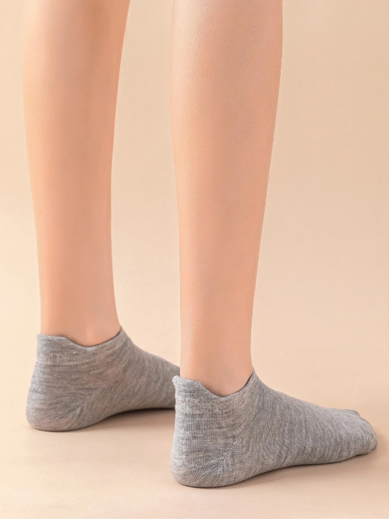 10pairs Solid Ankle Socks