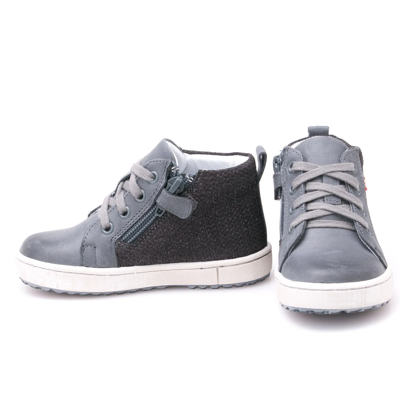 (2624-11) Emel shoes grey sneakers with zipper