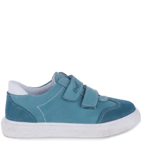 (2708D-4) Low Velcro sneakers blue