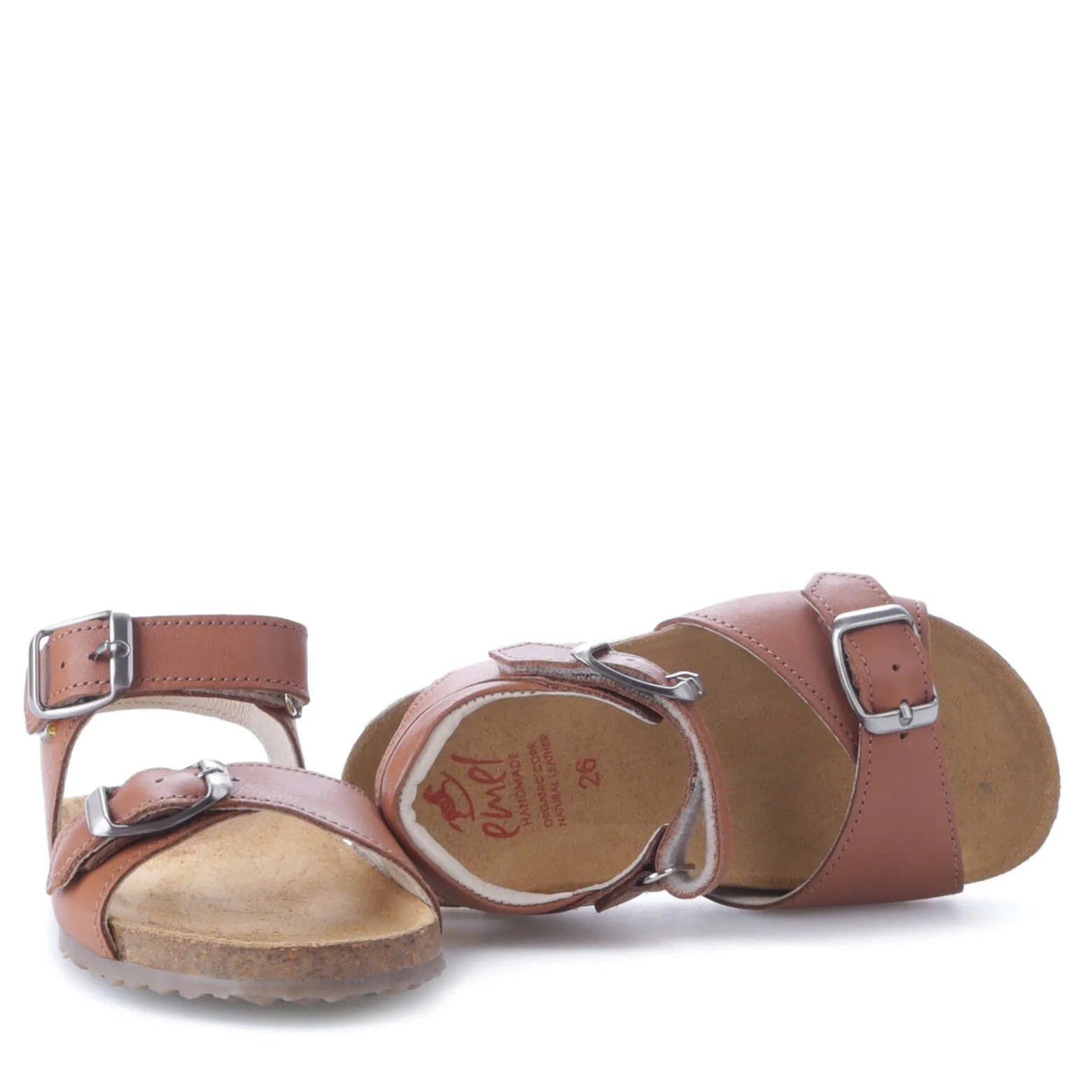 (2713-2 / 2714-2) Emel  brown velcro sandals