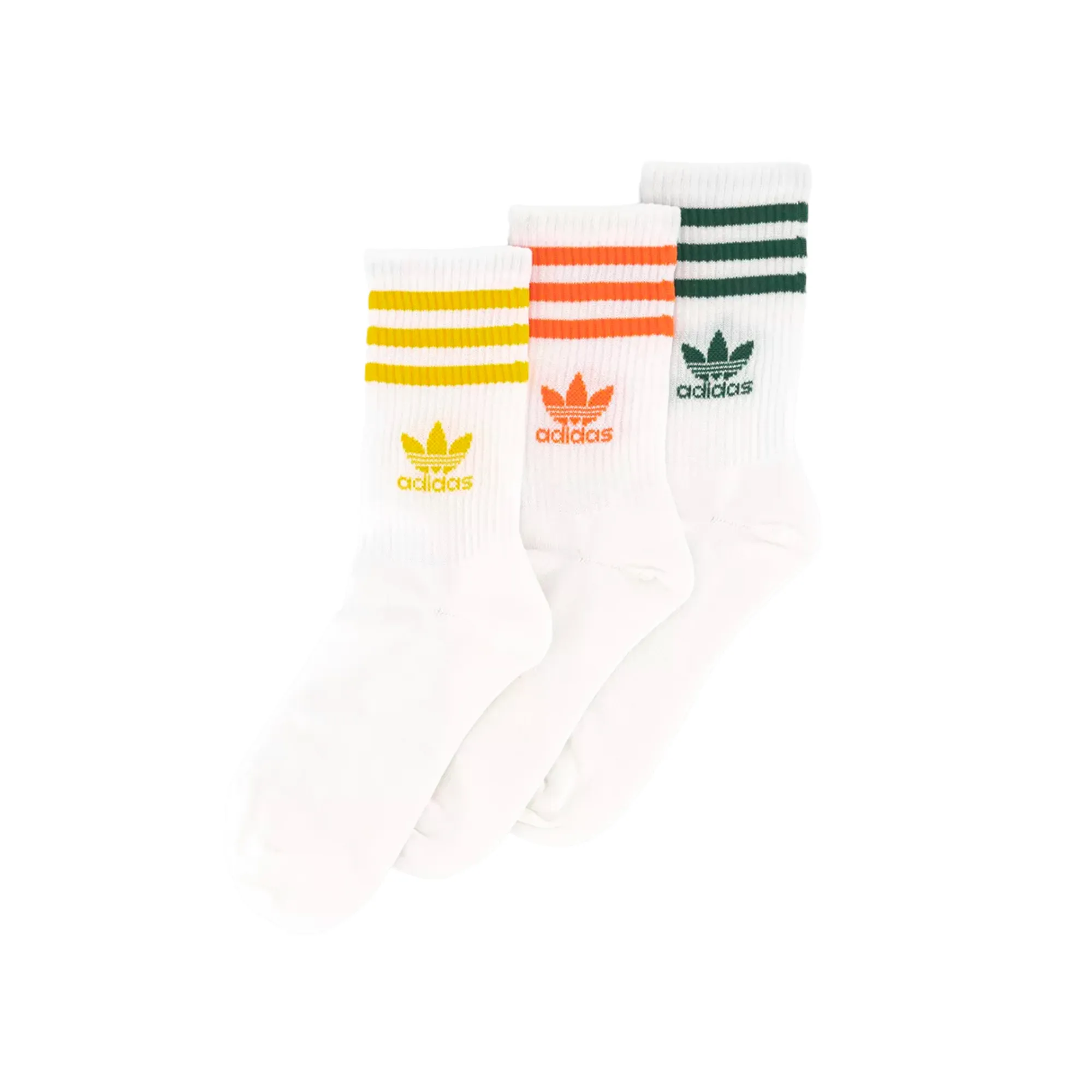 adidas Crew Sock 3pk White/Gold/Orange IU2661