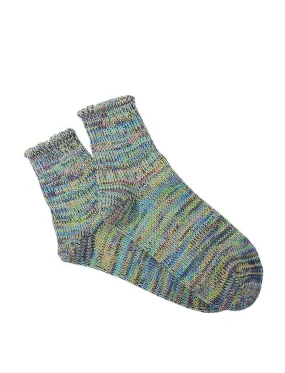 Anonymous Ism 5 Colour Mix Quarter Socks Sax