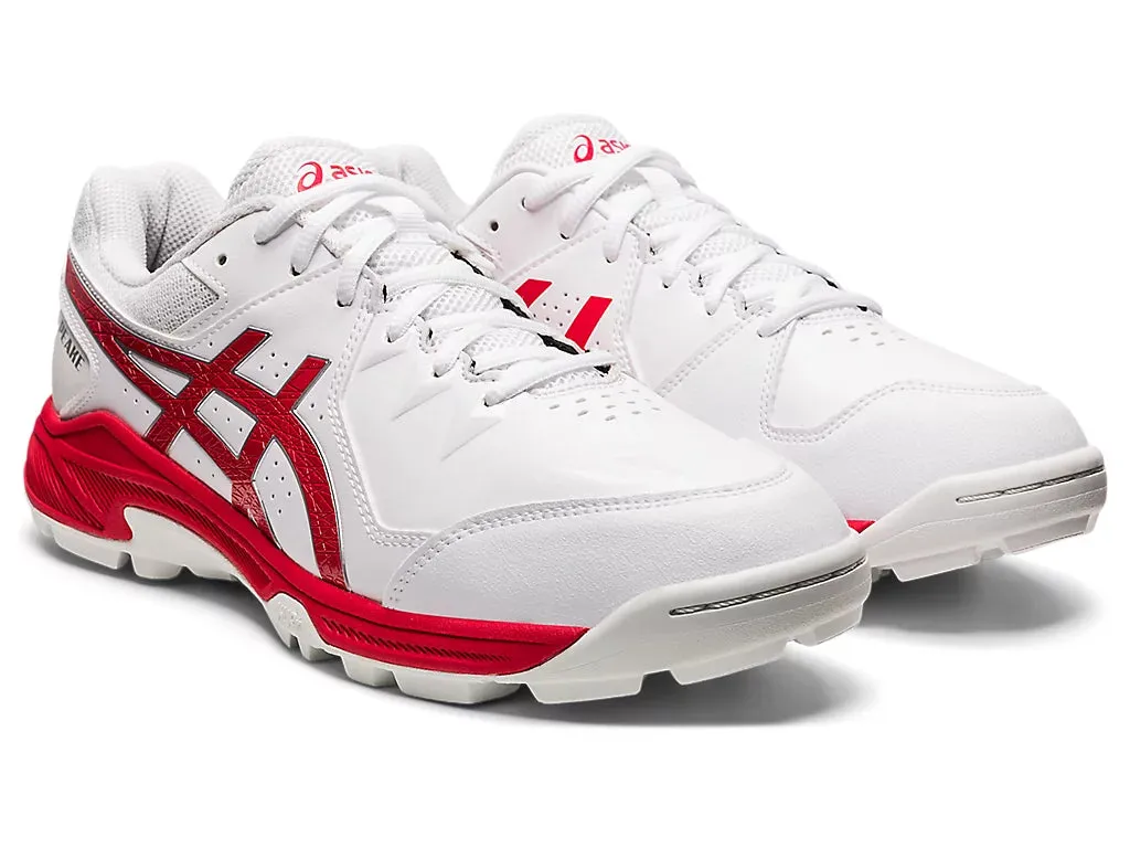 Asics Gel Peake Men's Cricket Shoes - White/Electric Red