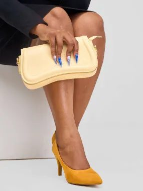 Be Unique Sachi Redefined Short Stiletto Heel - Yellow