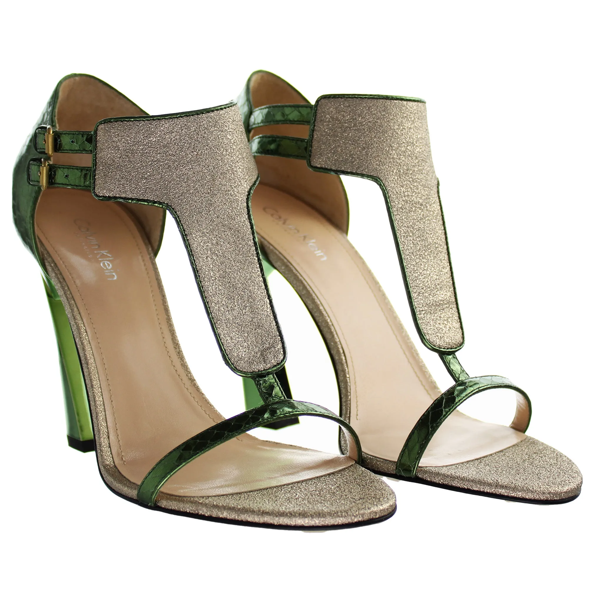 Calvin Klein Veronika Whips Green Womens Shoes