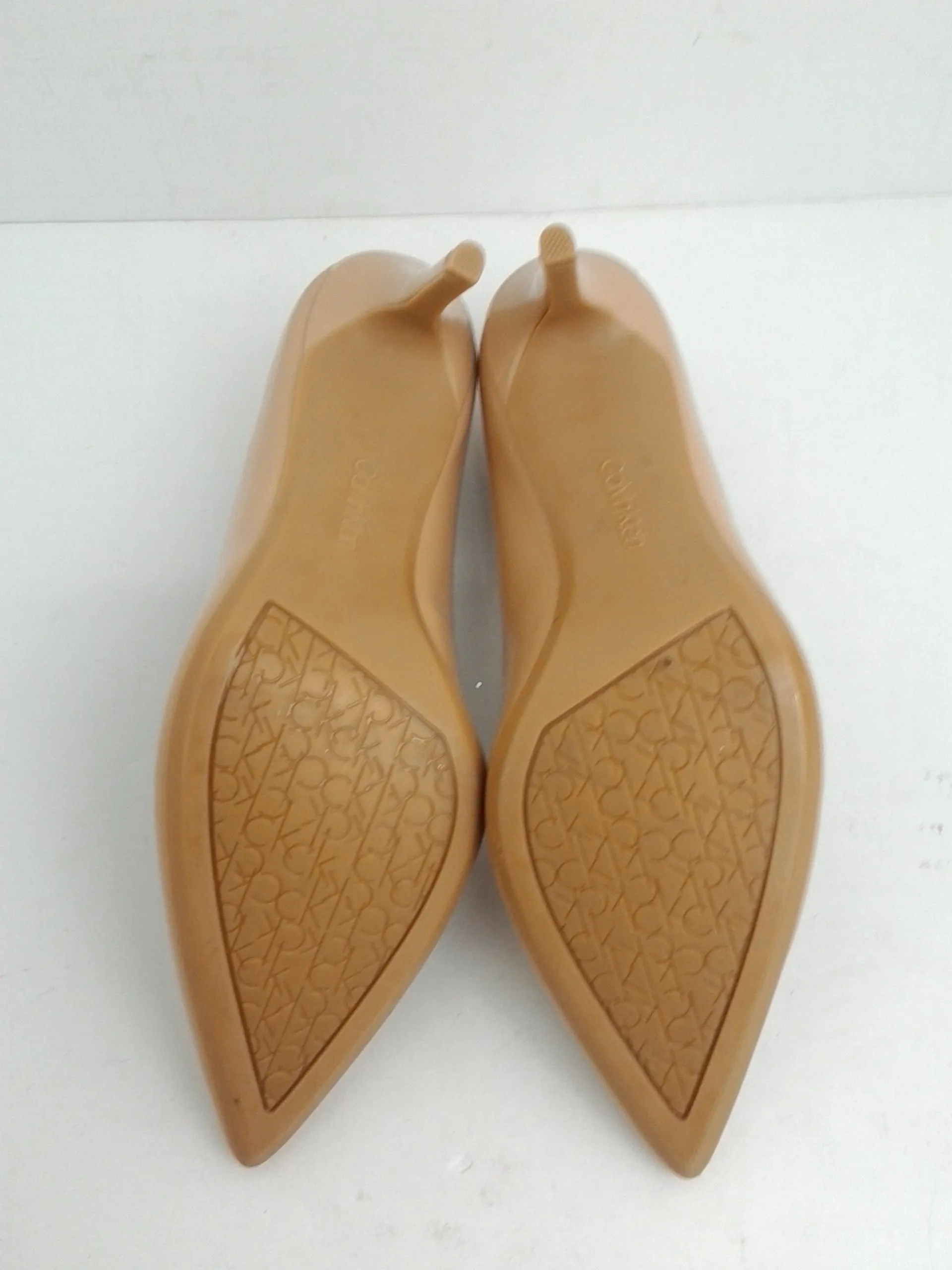 Calvin Klein Women's Gayle Nude Patent Heels Size 9 M