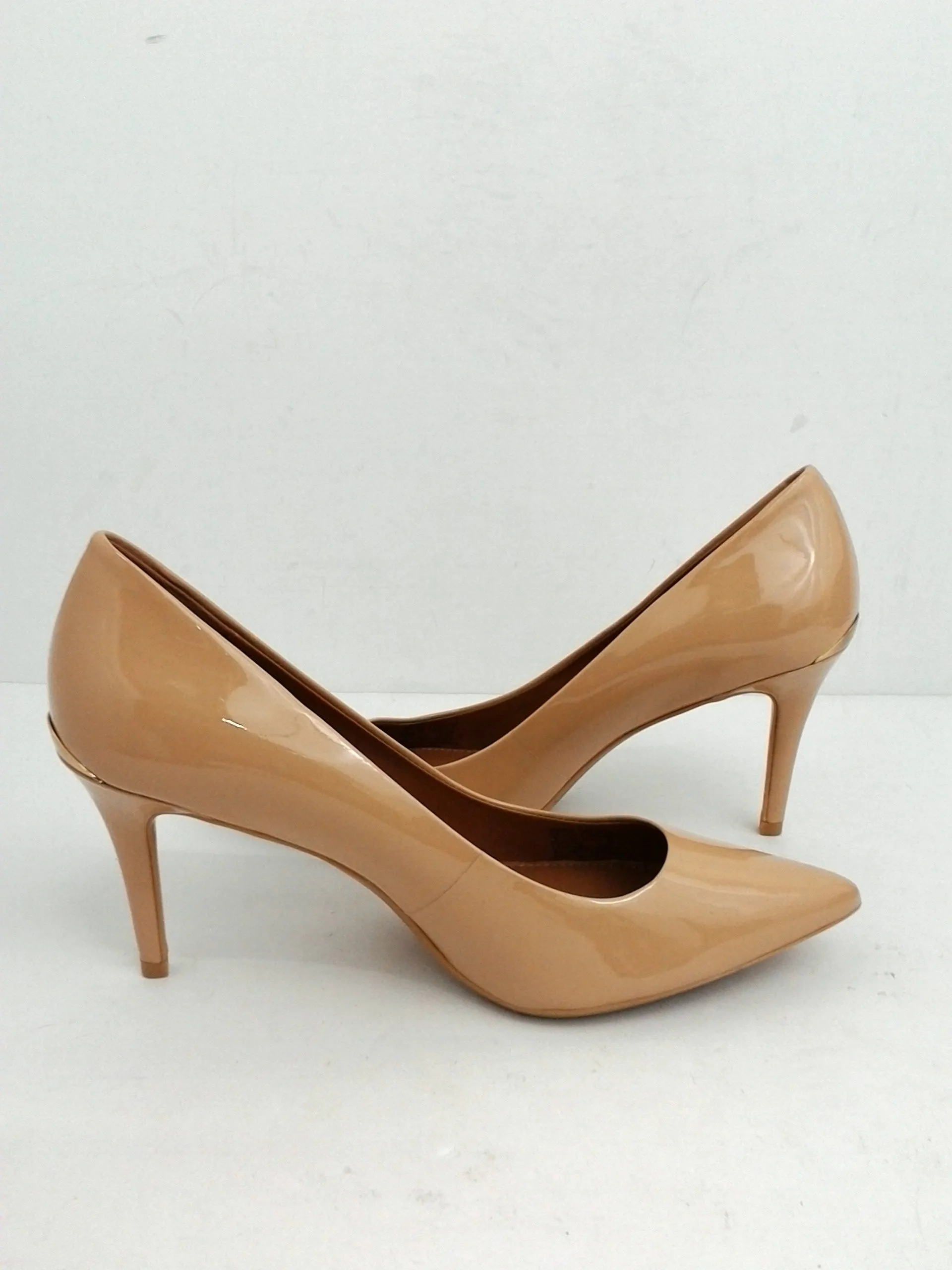 Calvin Klein Women's Gayle Nude Patent Heels Size 9 M