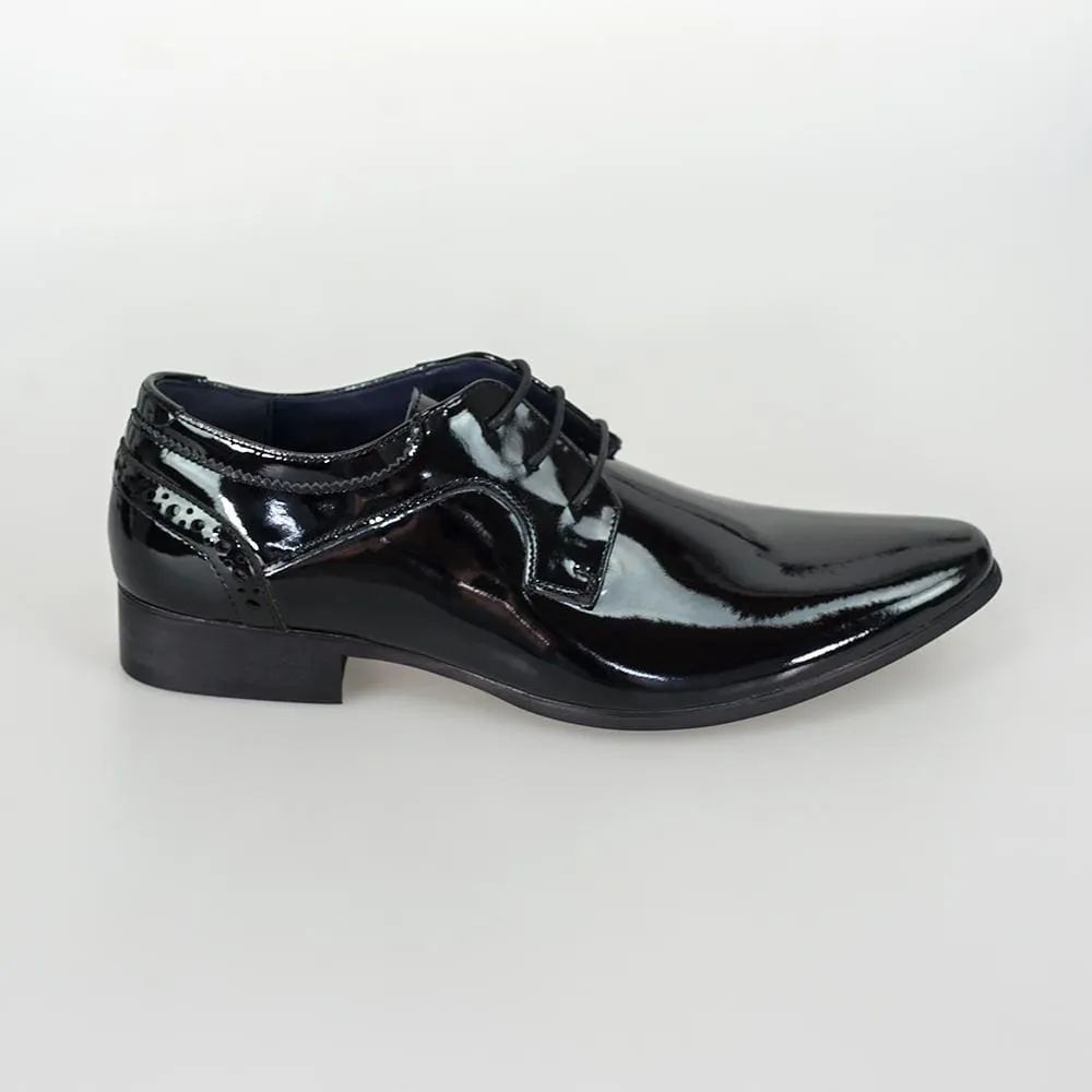 Cavani Scott Black Patent Men's Leather Shoes