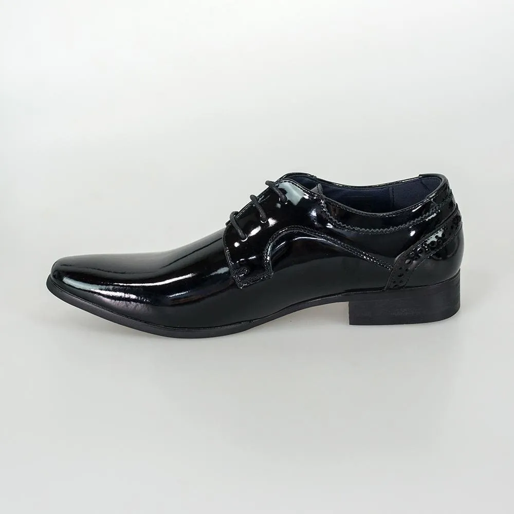 Cavani Scott Black Patent Men's Leather Shoes