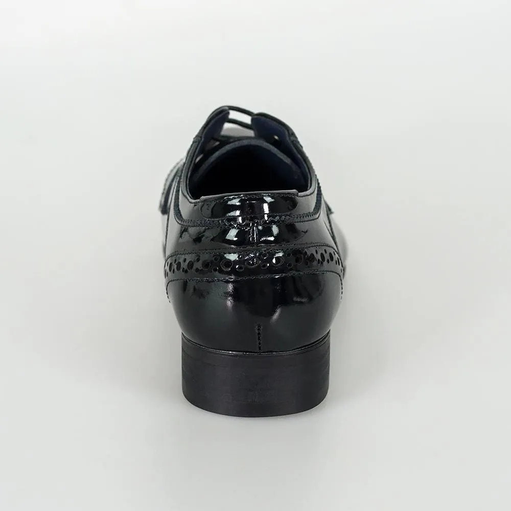 Cavani Scott Black Patent Men's Leather Shoes