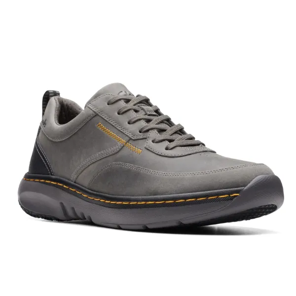 Clarks Men's Pro Lace Dark Grey Leather