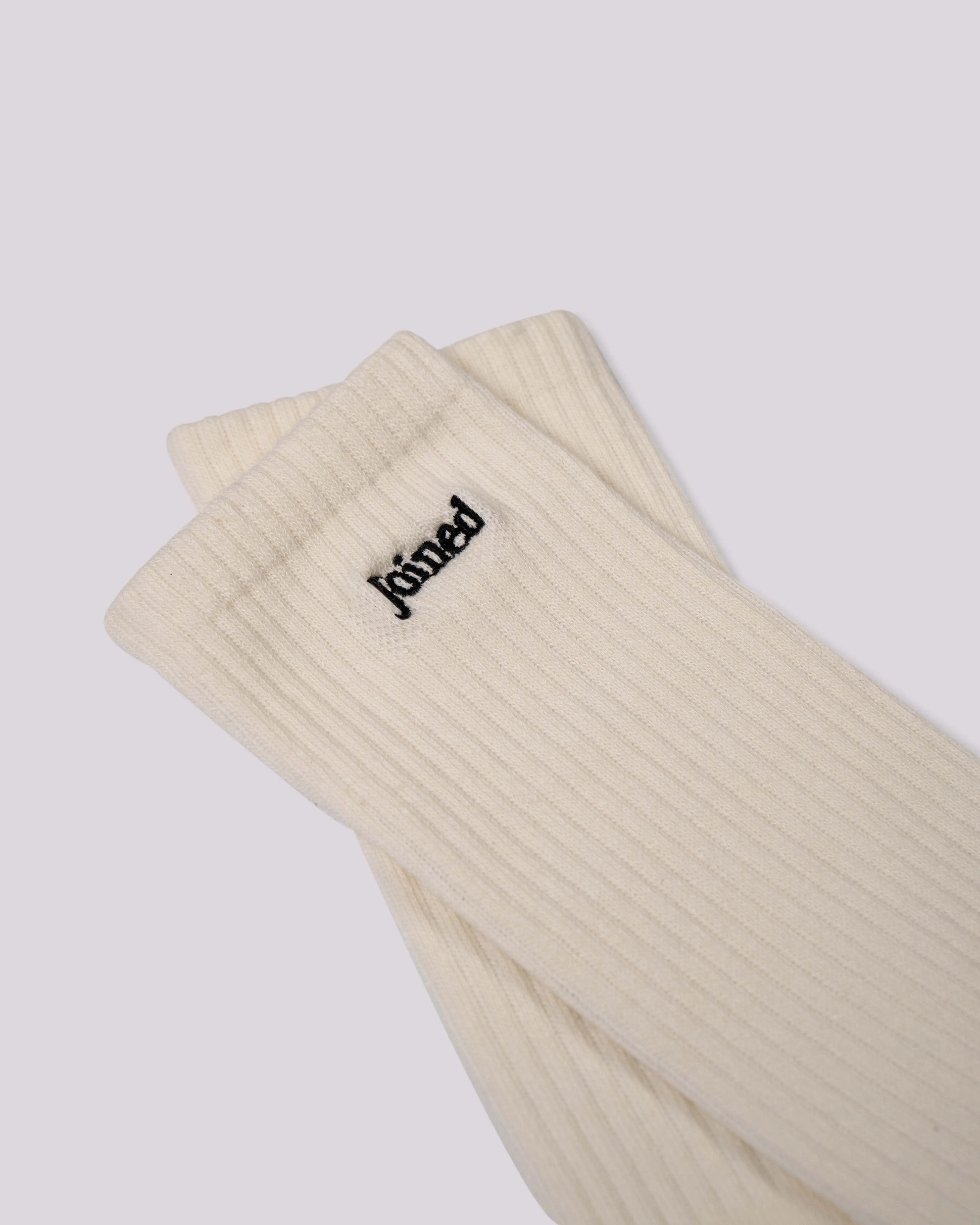 Embroidery Font Crew Socks