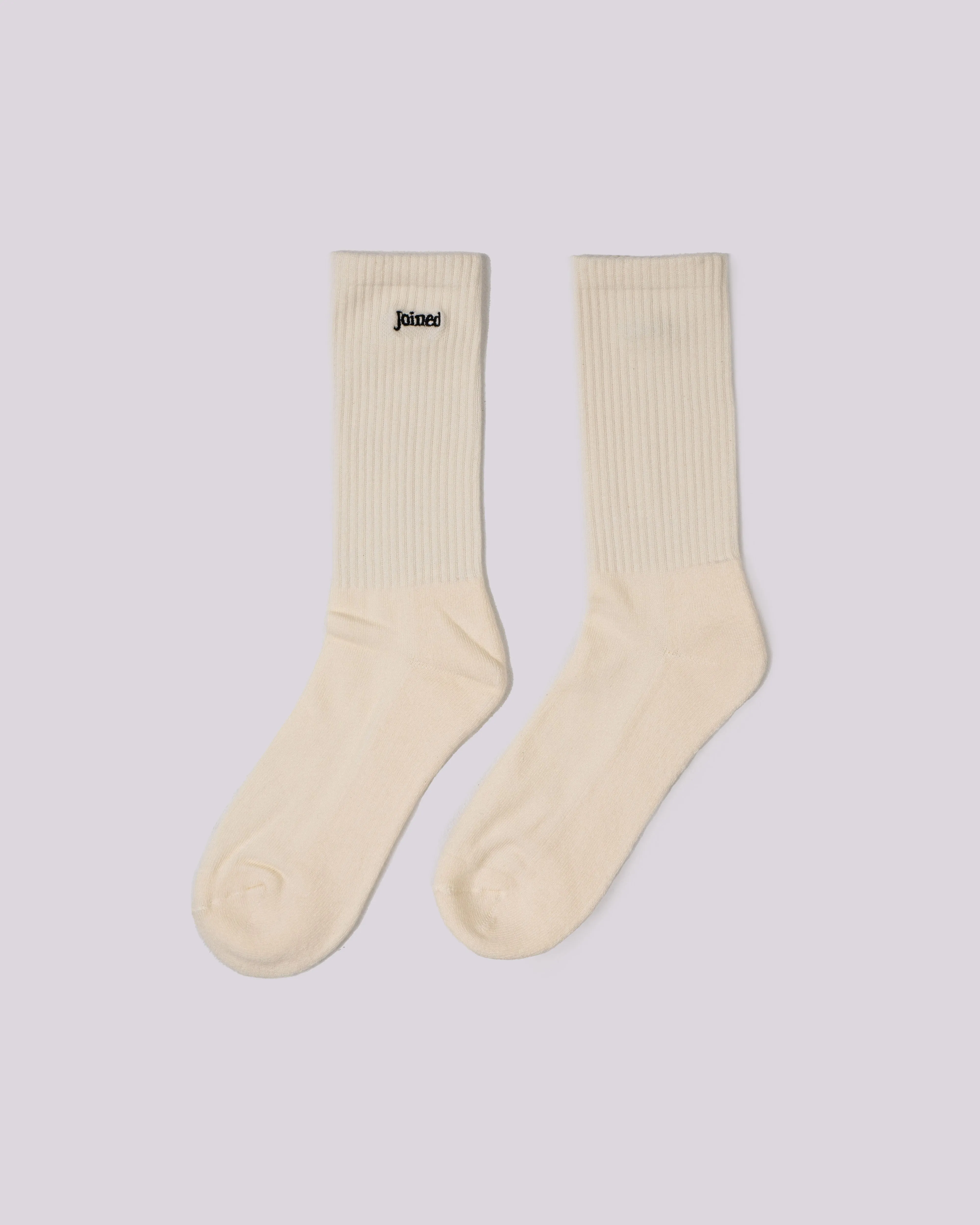 Embroidery Font Crew Socks