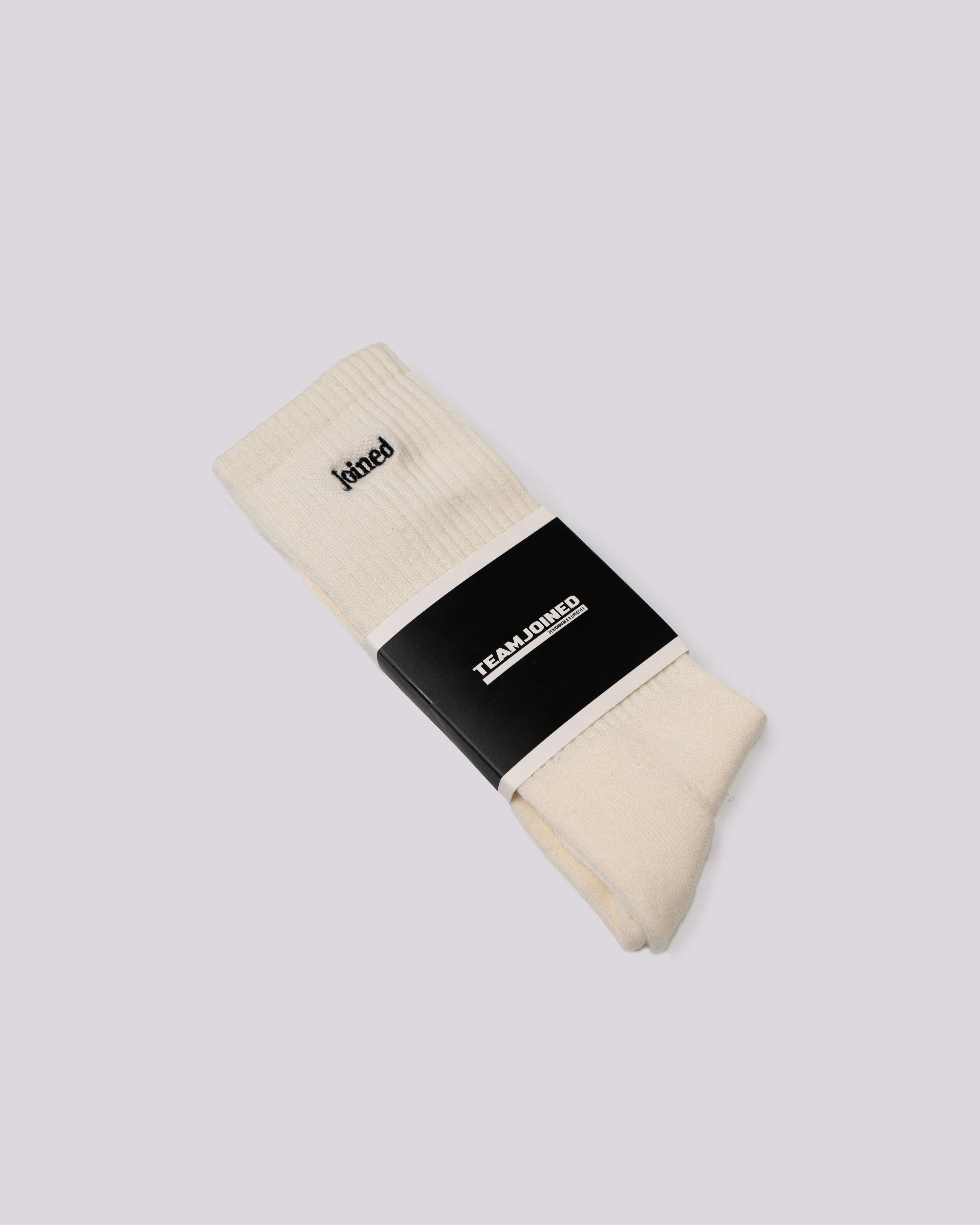 Embroidery Font Crew Socks