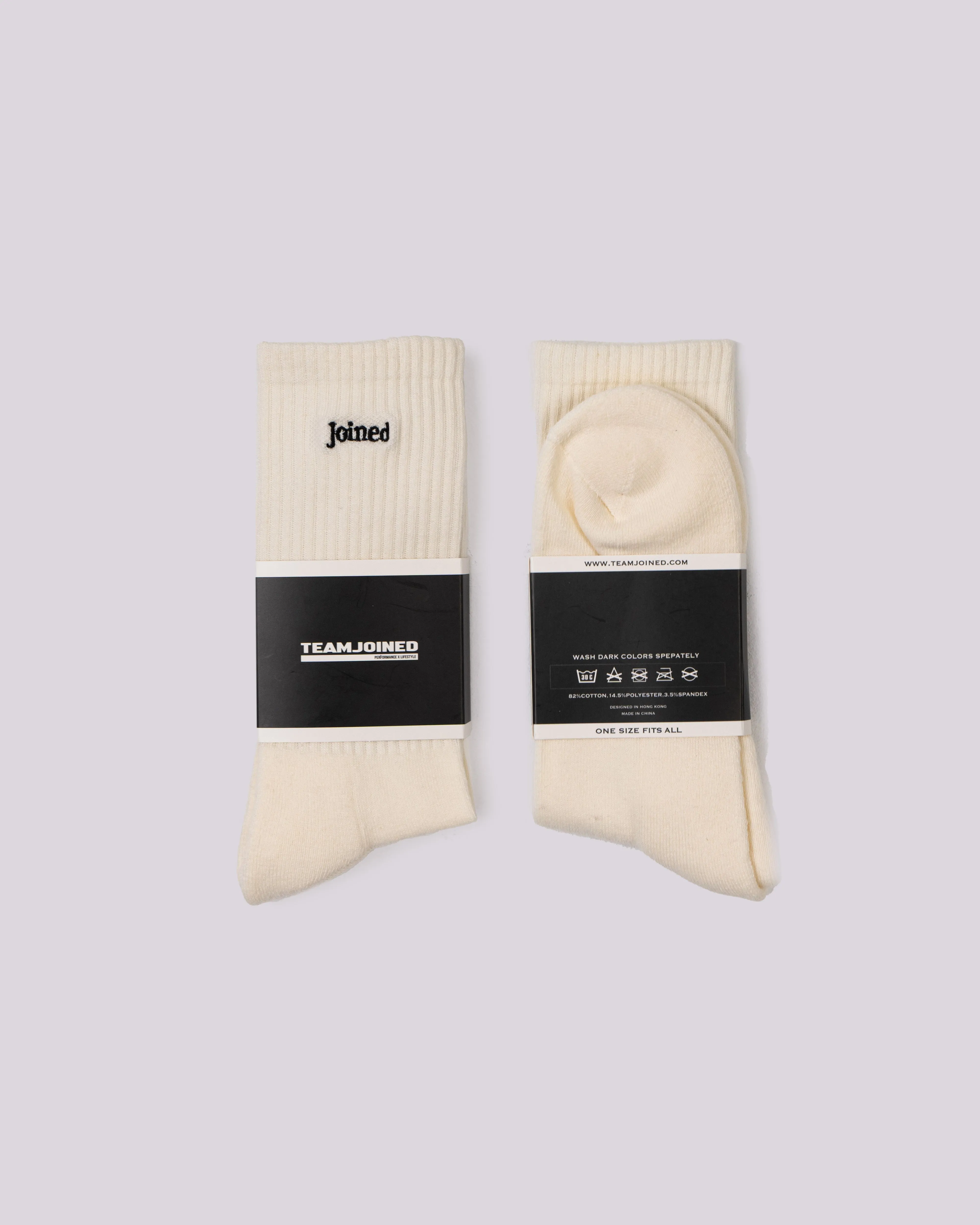 Embroidery Font Crew Socks