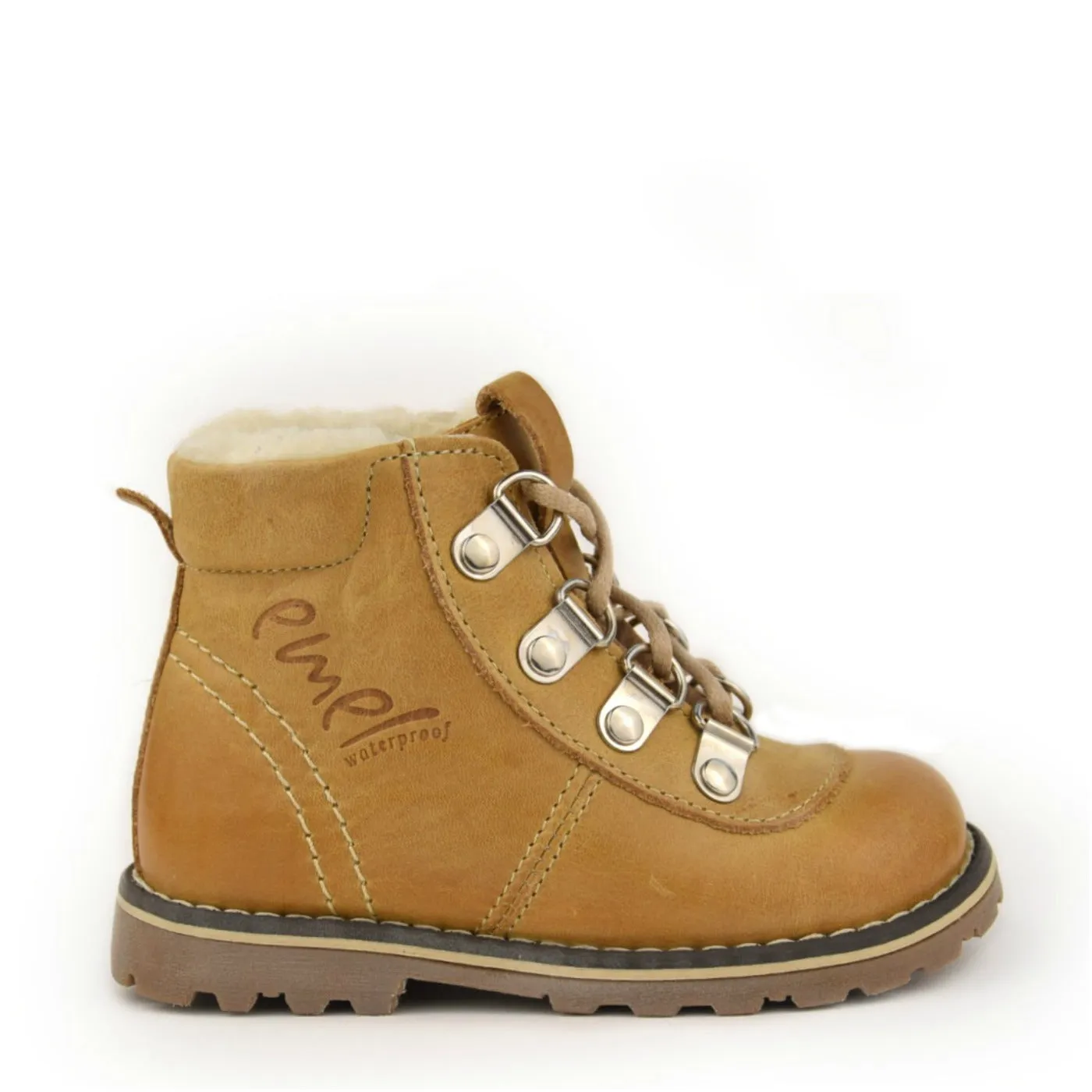 (Ev2545A-V2 / ev2545MA-V2) Emel yellow Lace Up Winter Boots with membrane