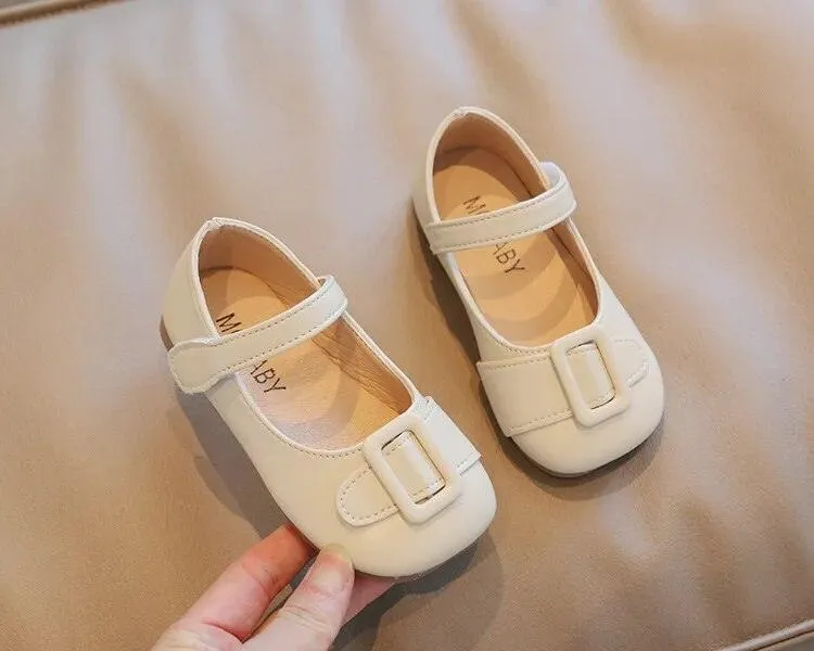 Fashionable Little Girl's Soft Buckle Leather Casual Shoes: G08116 For Children's