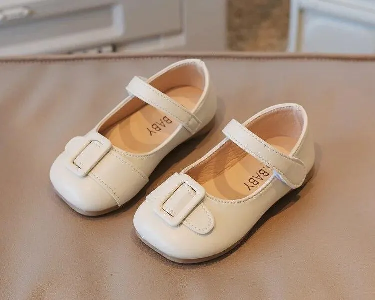 Fashionable Little Girl's Soft Buckle Leather Casual Shoes: G08116 For Children's