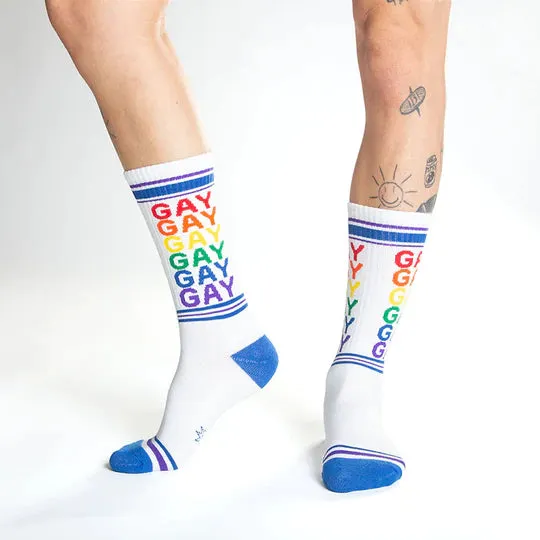 Gay Ribbed Gym Socks