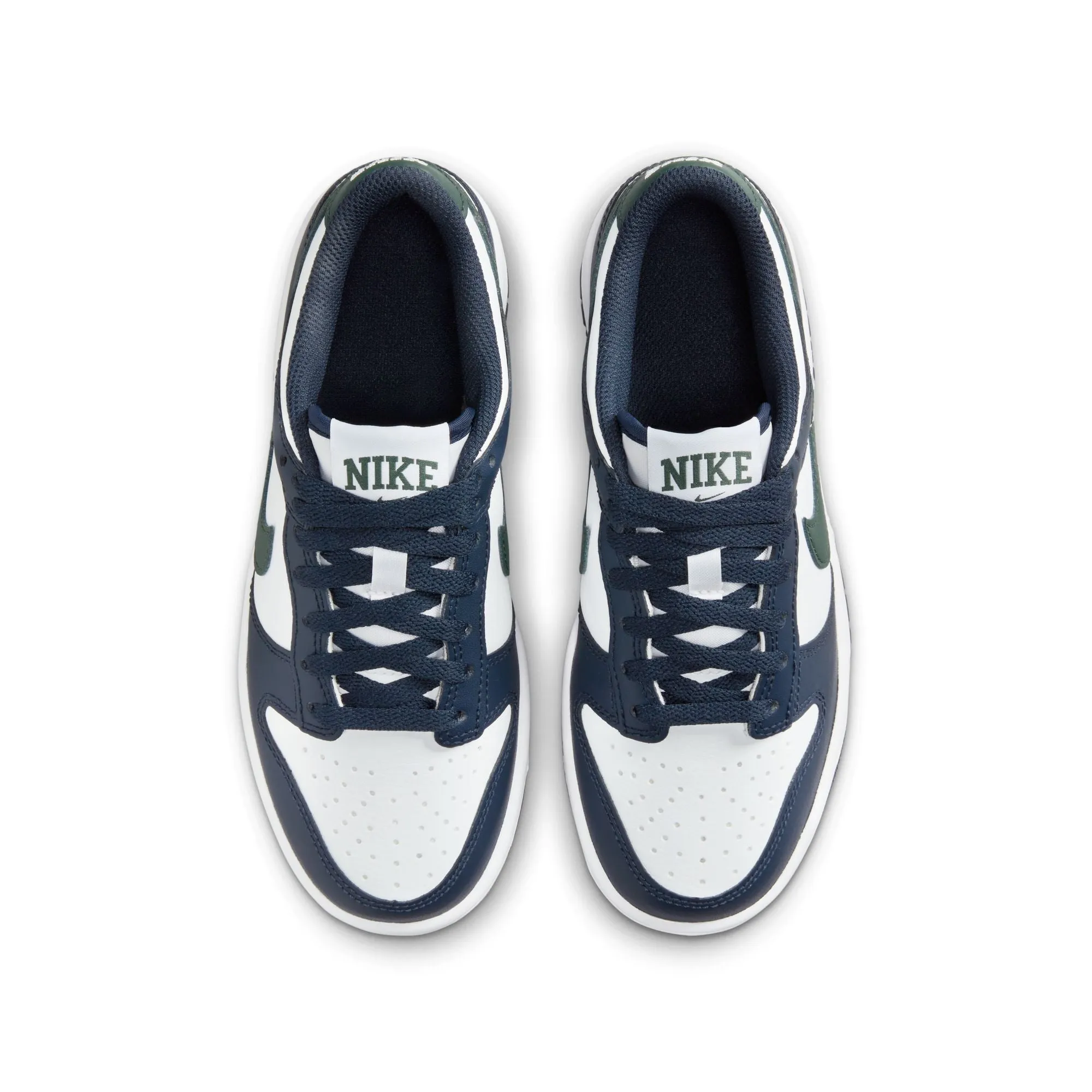 Grade School Nike Dunk low Obsidian/Vintage green-white HF5177-400