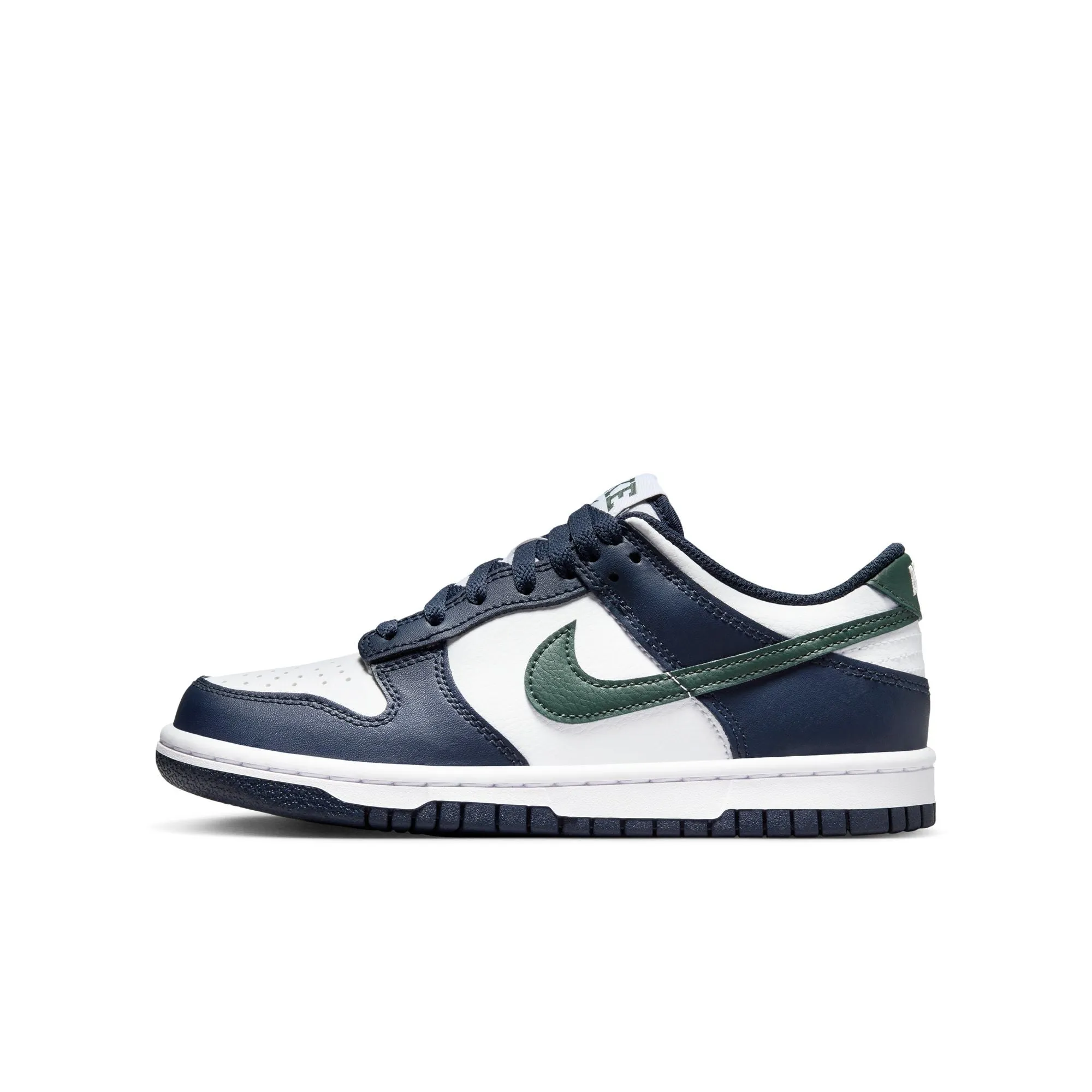 Grade School Nike Dunk low Obsidian/Vintage green-white HF5177-400