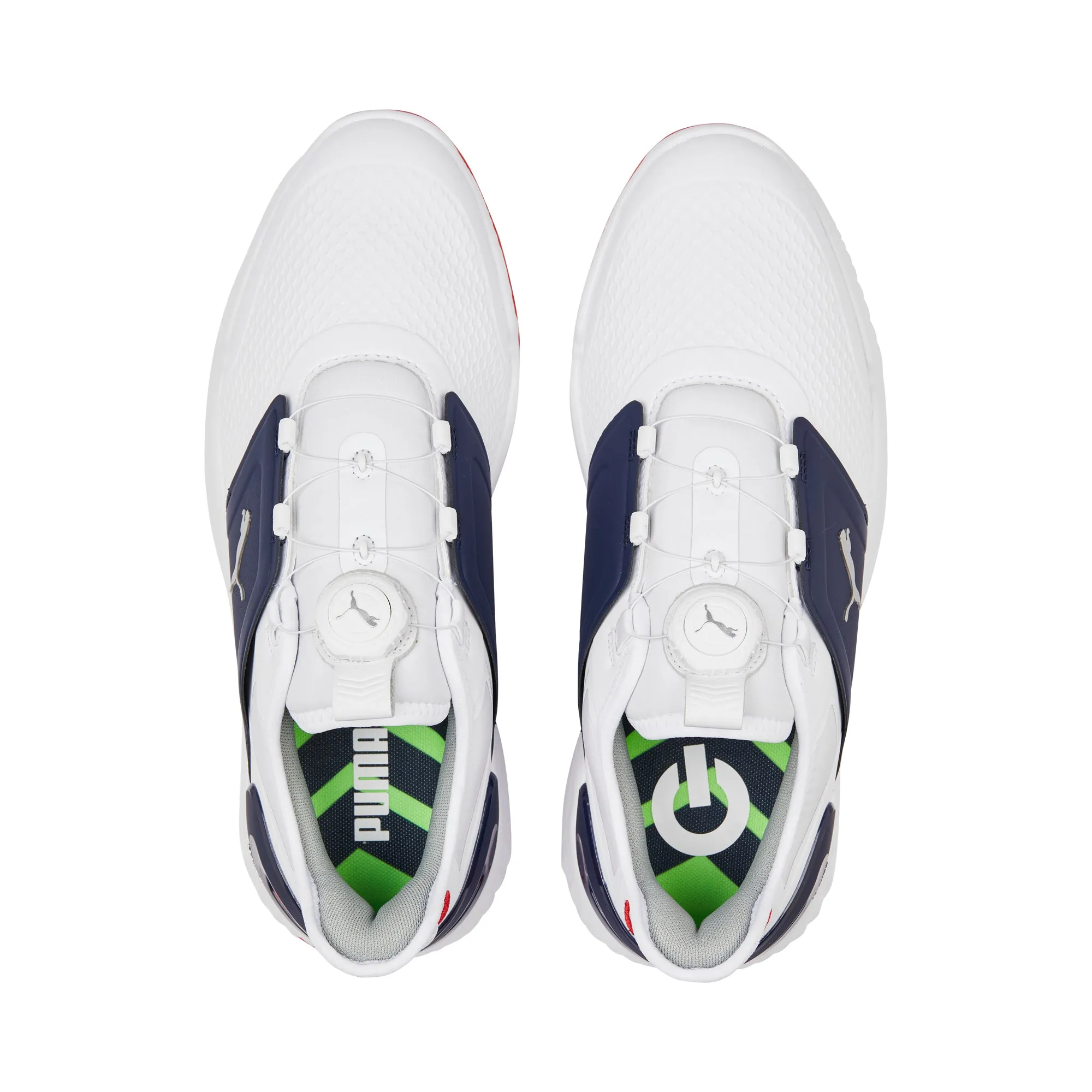 IGNITE ELEVATE DISC Spikeless Golf Shoes | Puma White / Puma Silver / Puma Navy