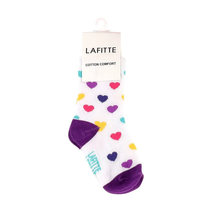 KIDS HEART SOCKS - WHITE