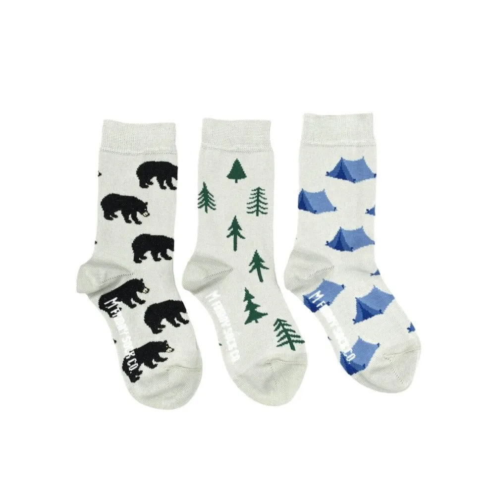 Kid's Socks - Bears/Trees/Tents  (3-Pack)