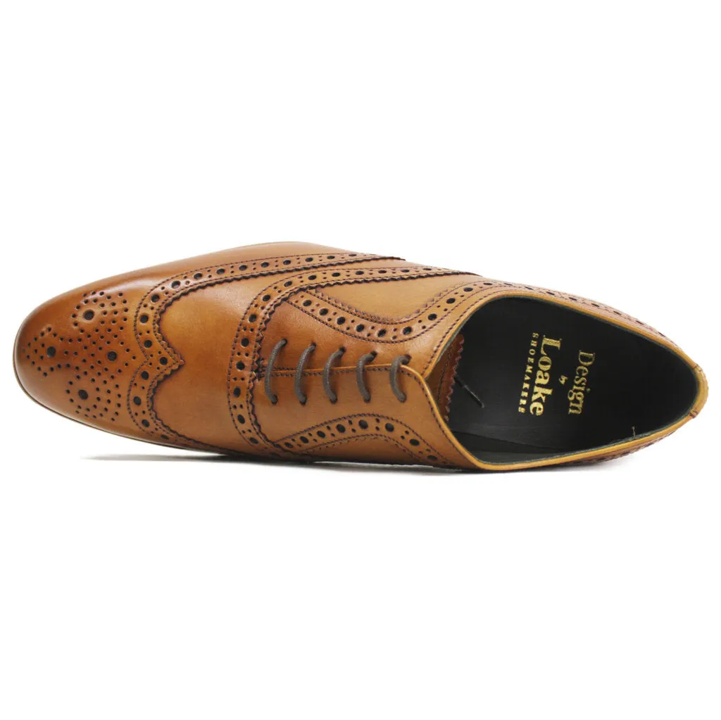 Loake Mens Shoes Fearnley Brogue Wingtip Lace-Up Oxford Leather - UK 10