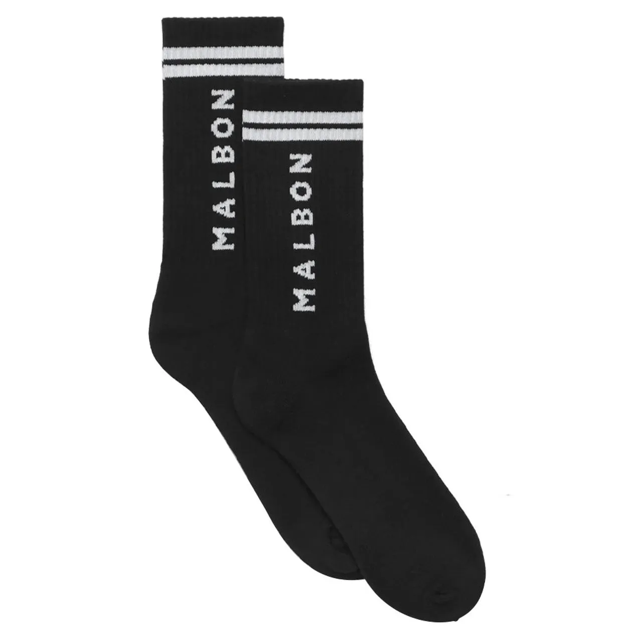 Malbon Golf Bermuda Socks - Black/White