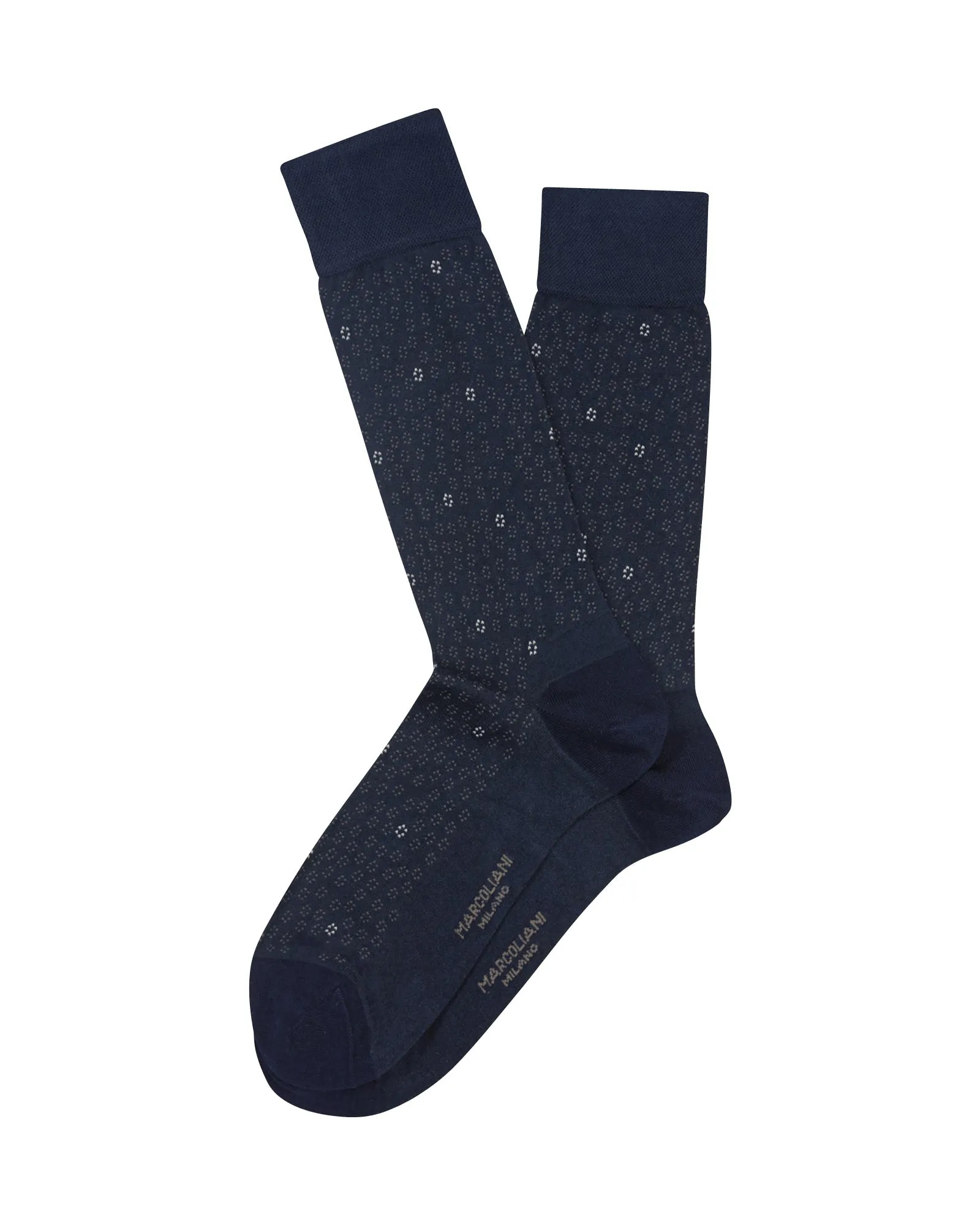 Marcoliani Flannel Grey Luxury Micro Flowers Socks