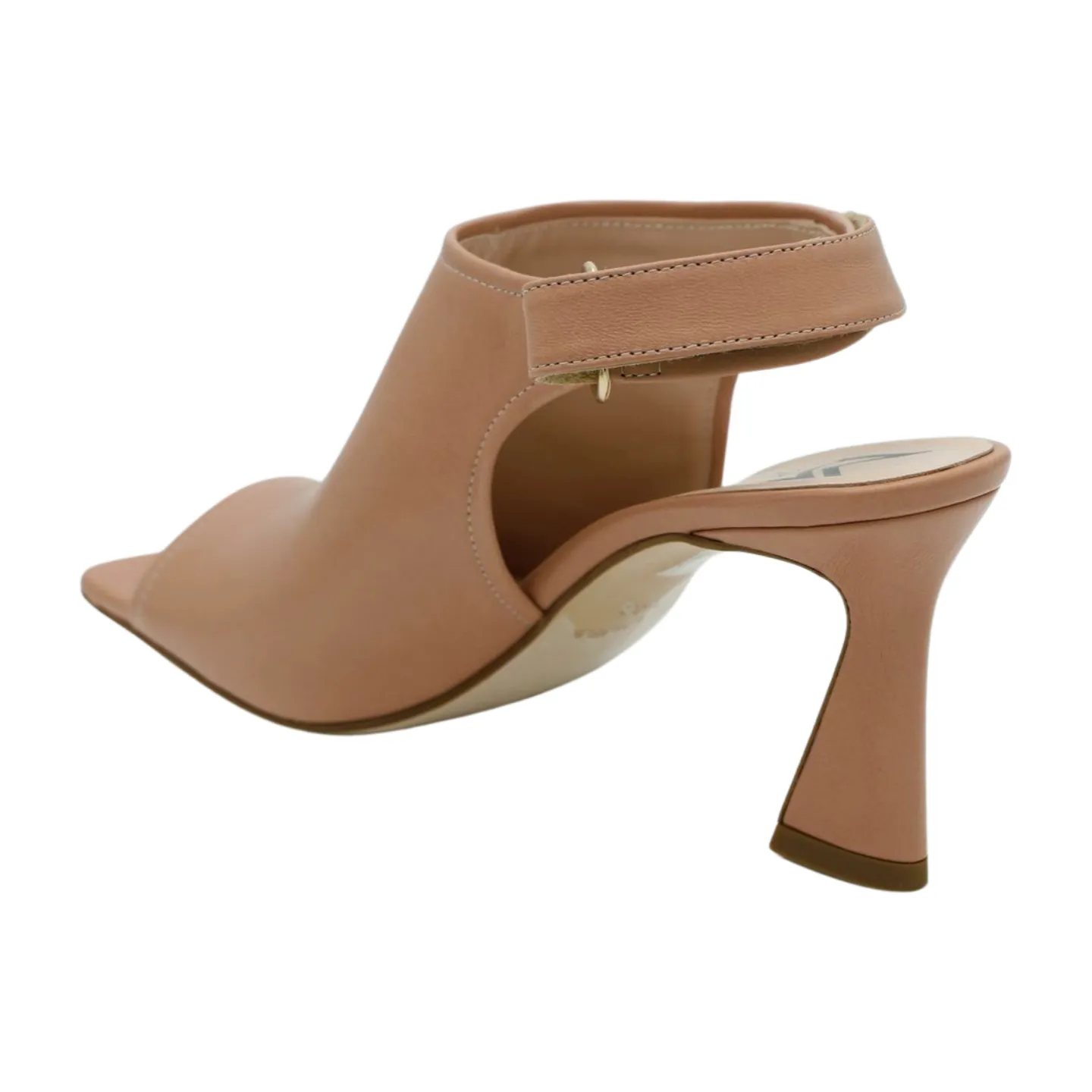 MARIAN Nude Leather High Heel Peep Toe Sandal