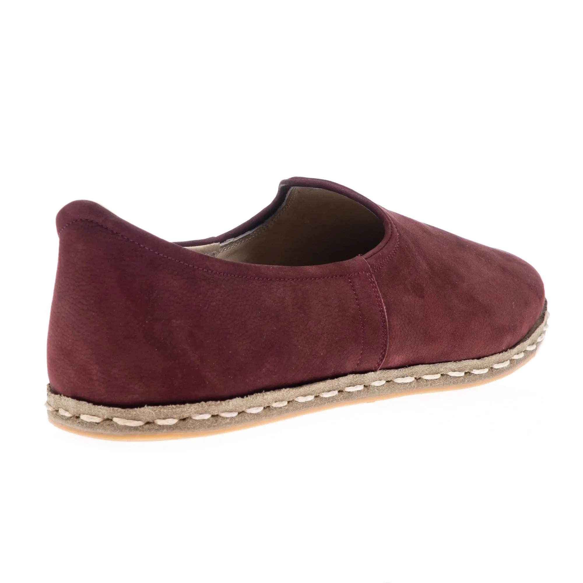 Men's Burgundy Slip On Shoes