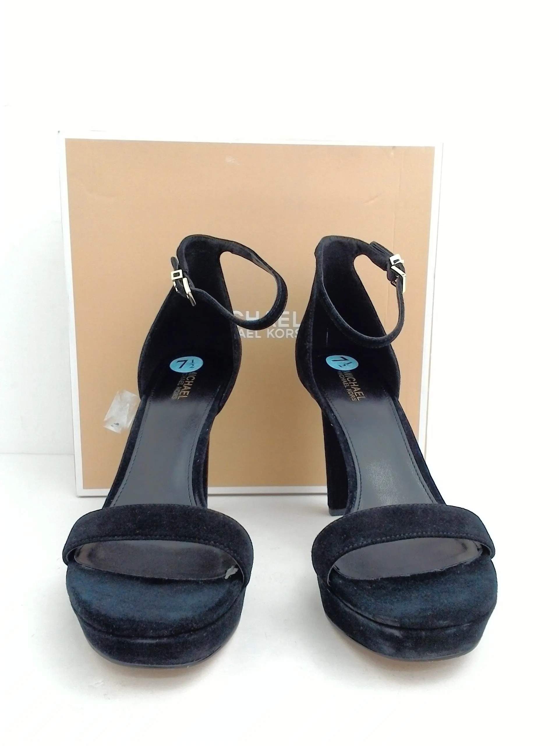 Michael Kors Women's Margot Platform Black Suede Sandal Size 7.5 M