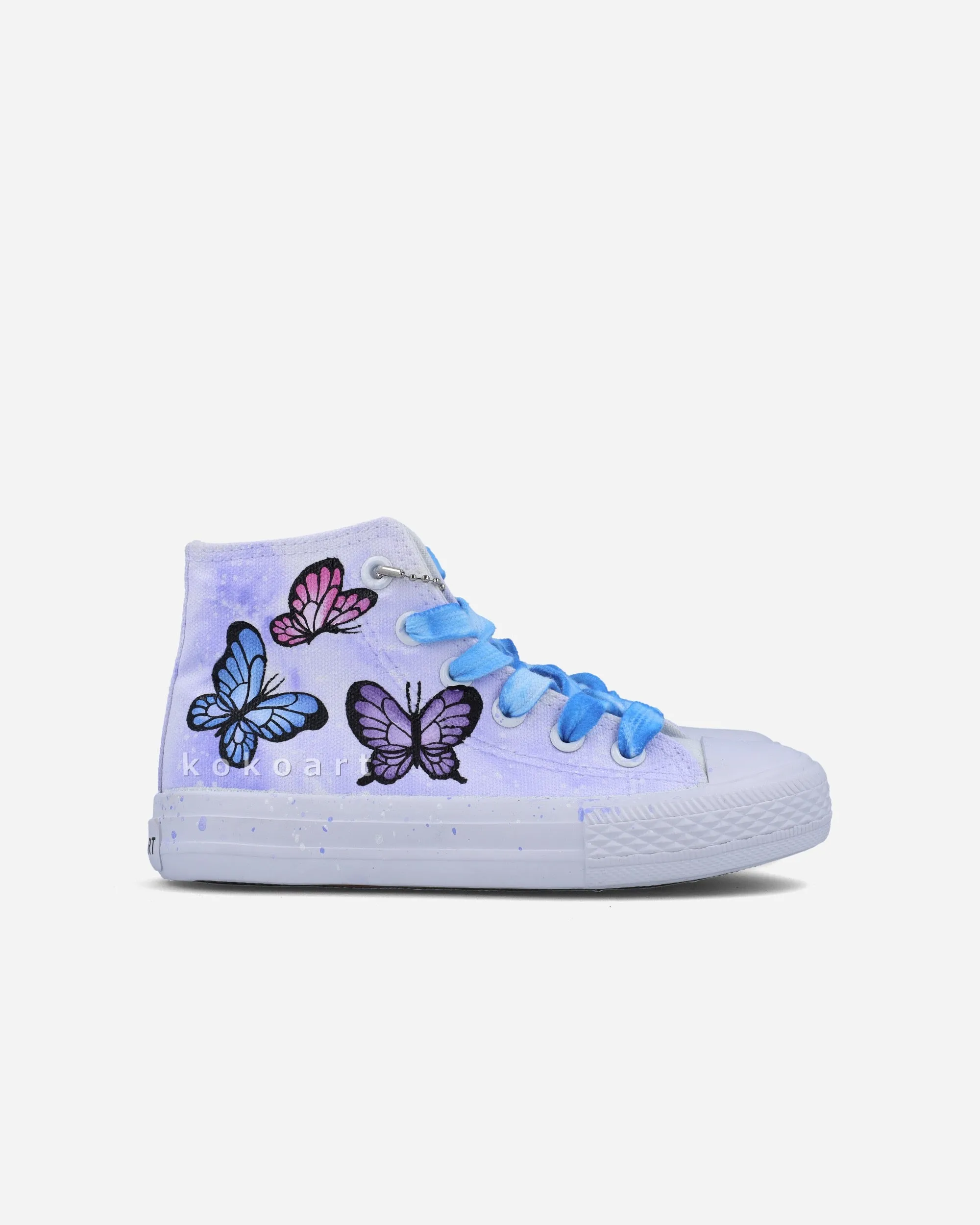 Multicolour Butterflies Hand Painted Shoes