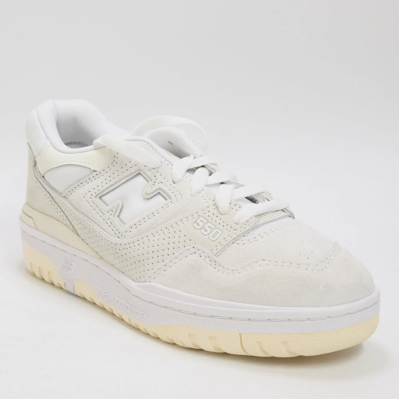 New Balance BB550 White Off White Cream Trainers