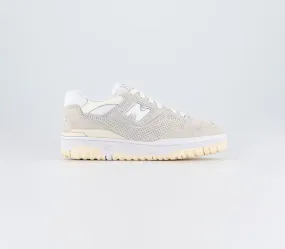 New Balance BB550 White Off White Cream Trainers