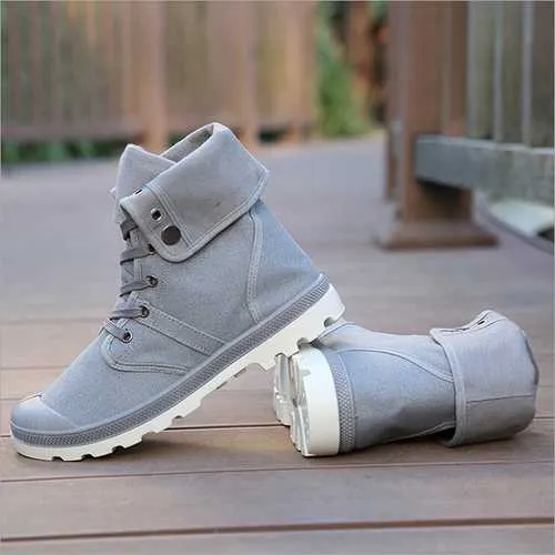 New Fashion Men Casual High Top Canvas Shoes Outdoor Lace-up Sport Sneakers Shoes