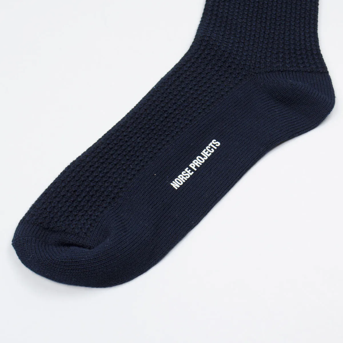 Norse Projects - Bjarki Texture Socks - Dark Navy