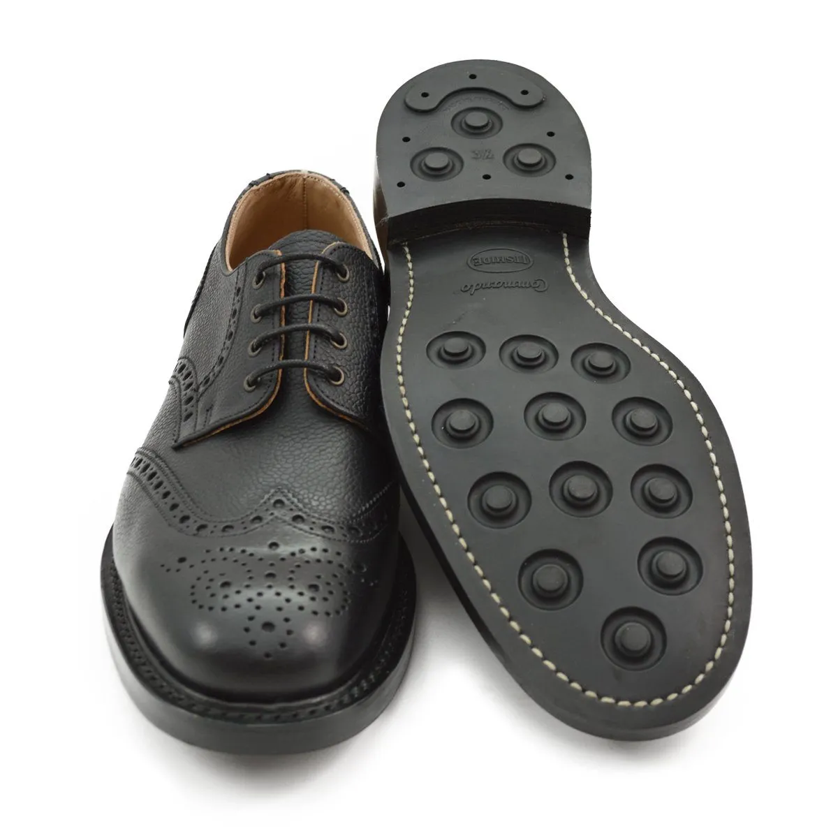 NPS WILSON Brogue Shoes - Black Grain with Itshide Sole