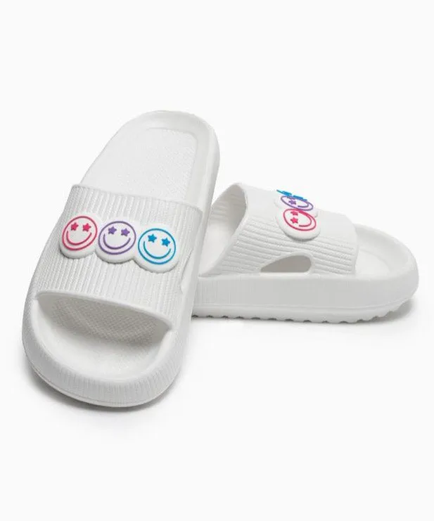 Pool Star Smile Slides - White/Multi