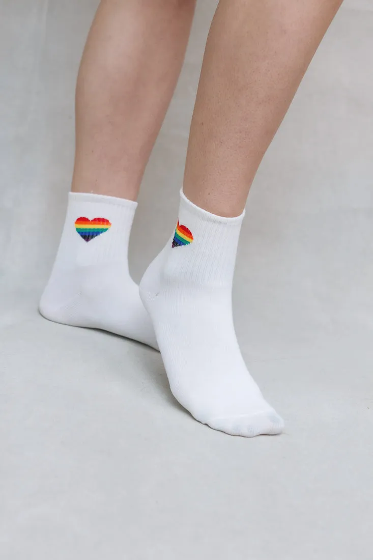 RAINBOW WHITE SOCKS