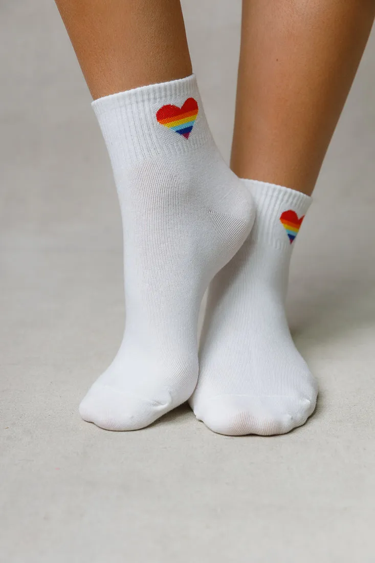 RAINBOW WHITE SOCKS