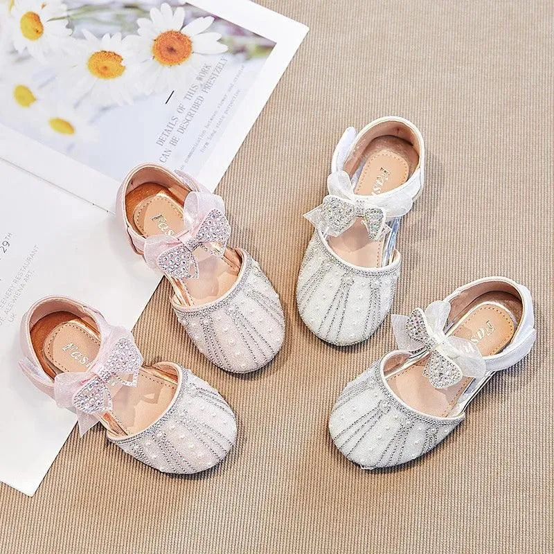 Rhinestone Diamond Bow Girls' Toddler Casual Shoes - G05083 Sandals