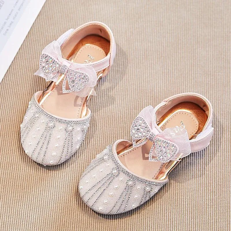 Rhinestone Diamond Bow Girls' Toddler Casual Shoes - G05083 Sandals