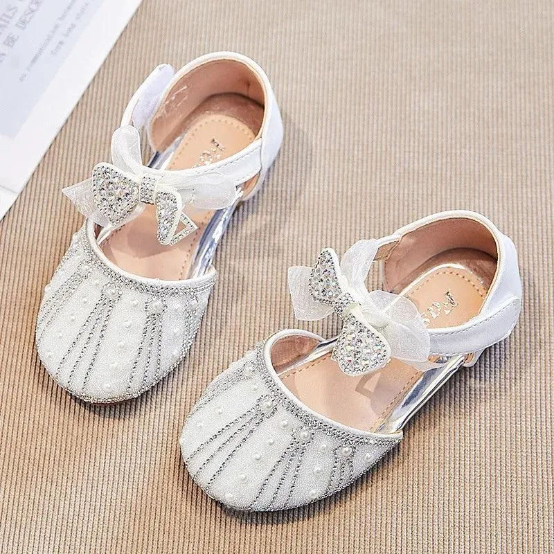 Rhinestone Diamond Bow Girls' Toddler Casual Shoes - G05083 Sandals