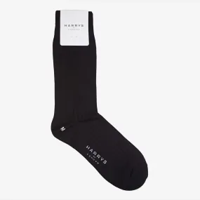 Ribbed Sock Cotton Black