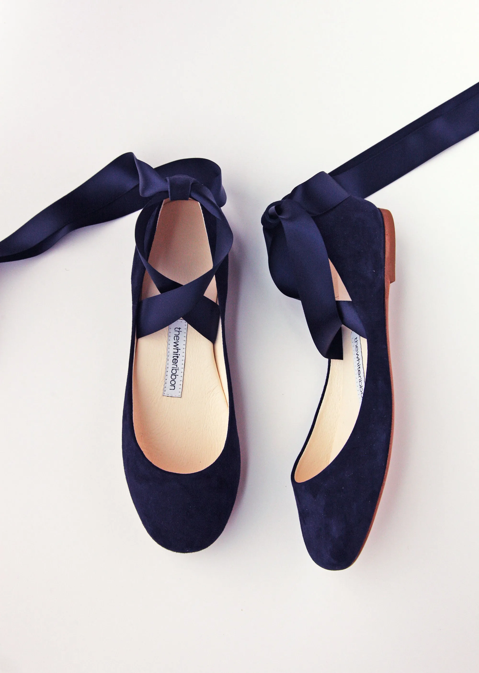 SIENNA BALLET FLATS - NAVY NUBUCK