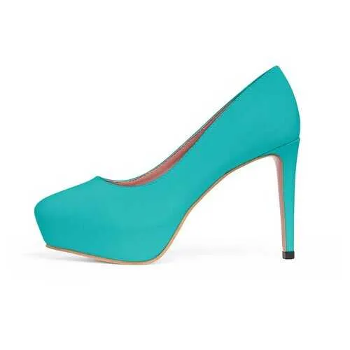 Teal Green Platform Shoes